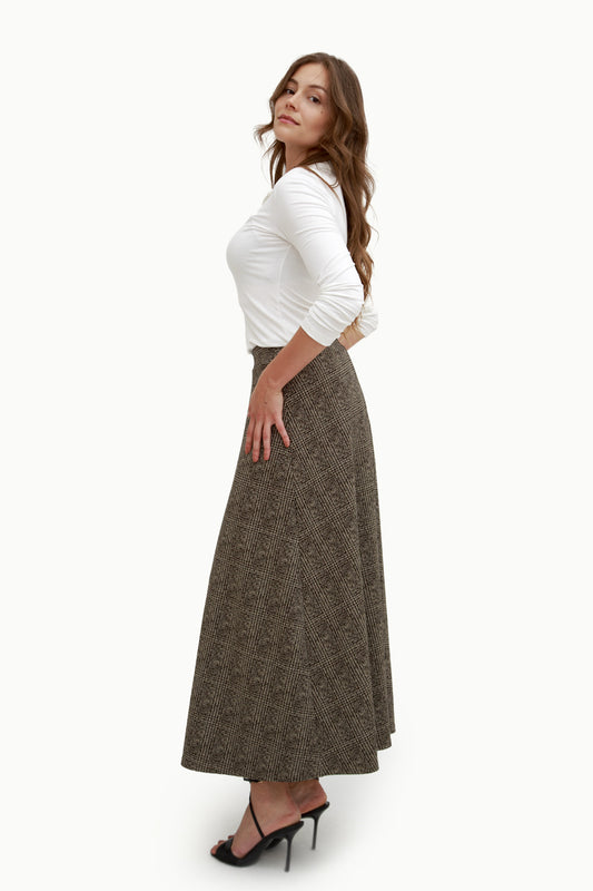 Gonna lunga pied de poule