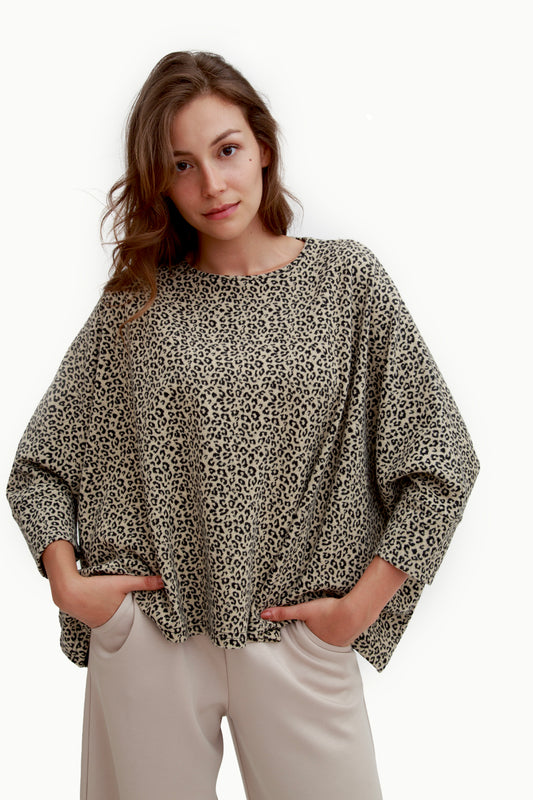 Maglia animalier oversize