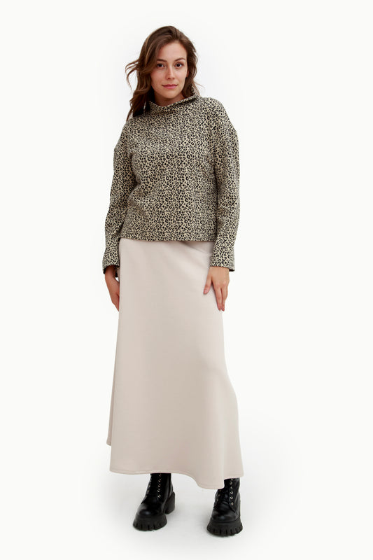 Felpa Animalier collo alto