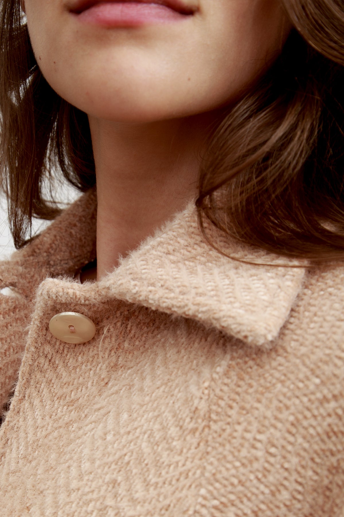 Blazer rosa Oversize in tessuto bouclé