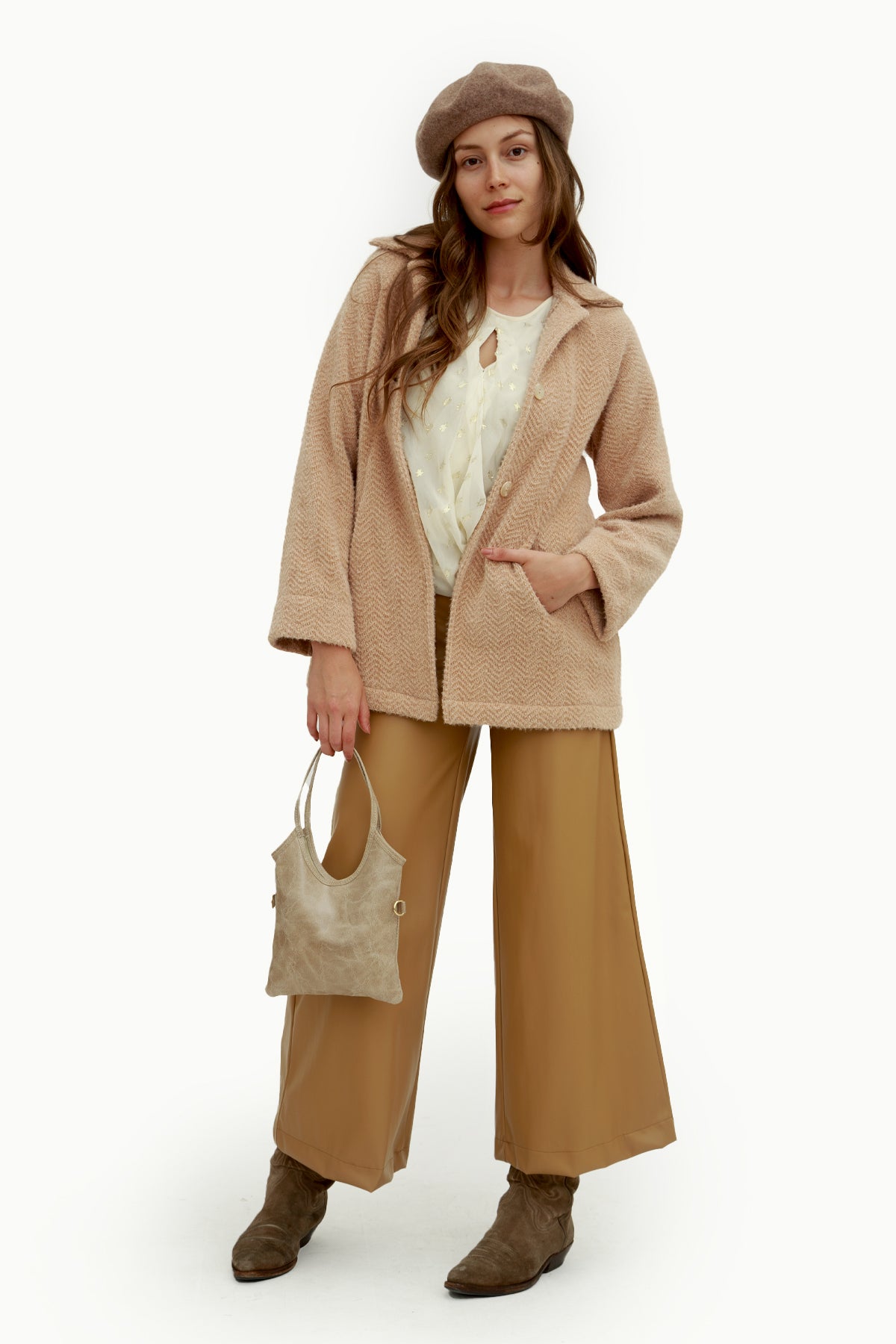 Pantaloni ecopelle