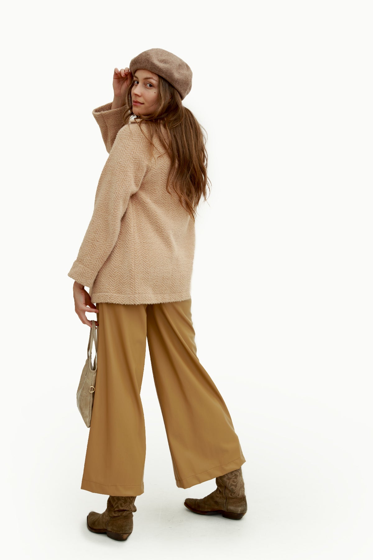 Pantaloni ecopelle