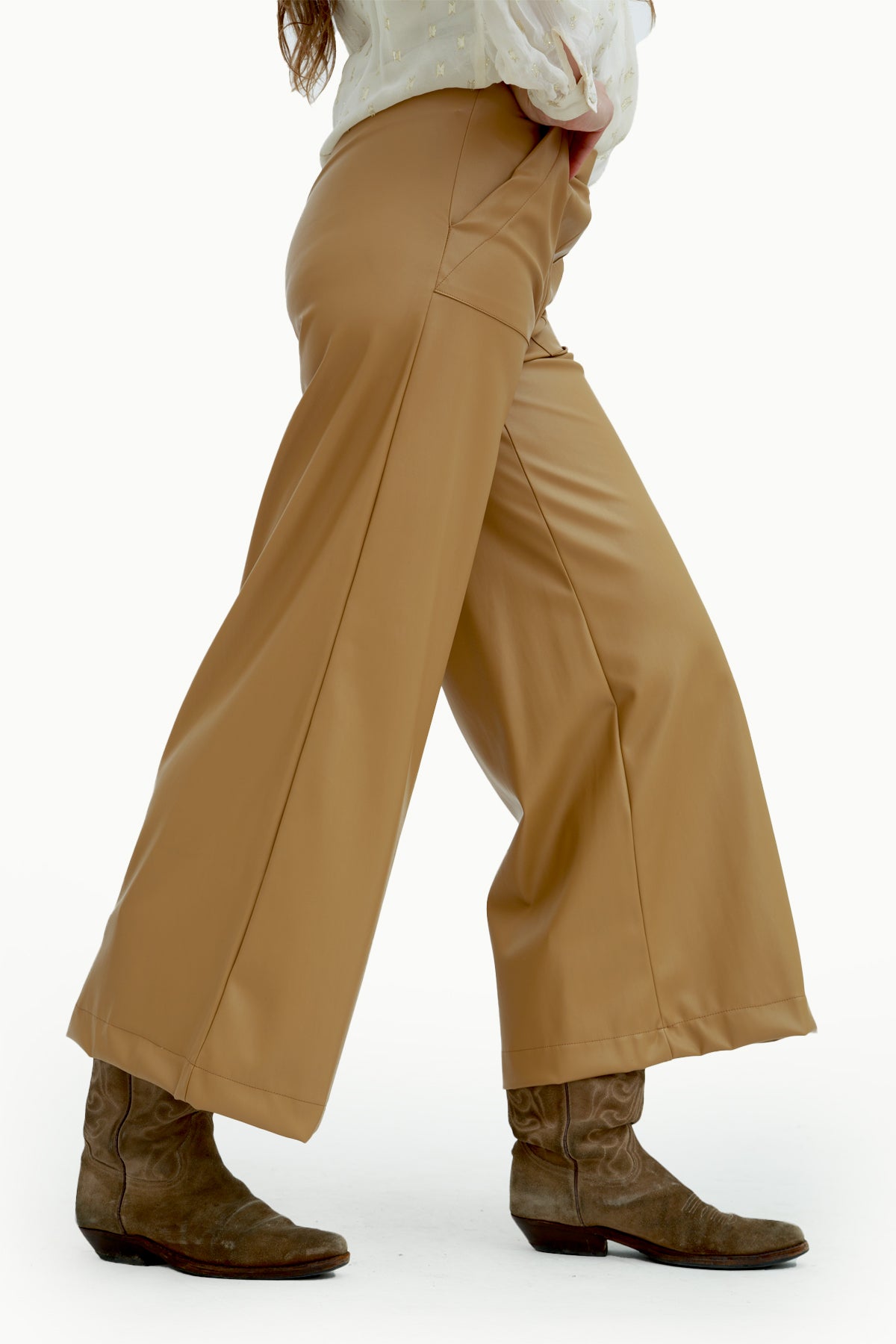 Pantaloni ecopelle