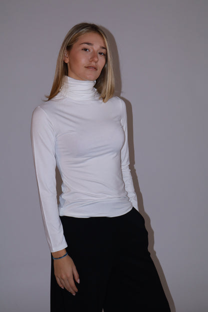 T-shirt collo alto manica lunga