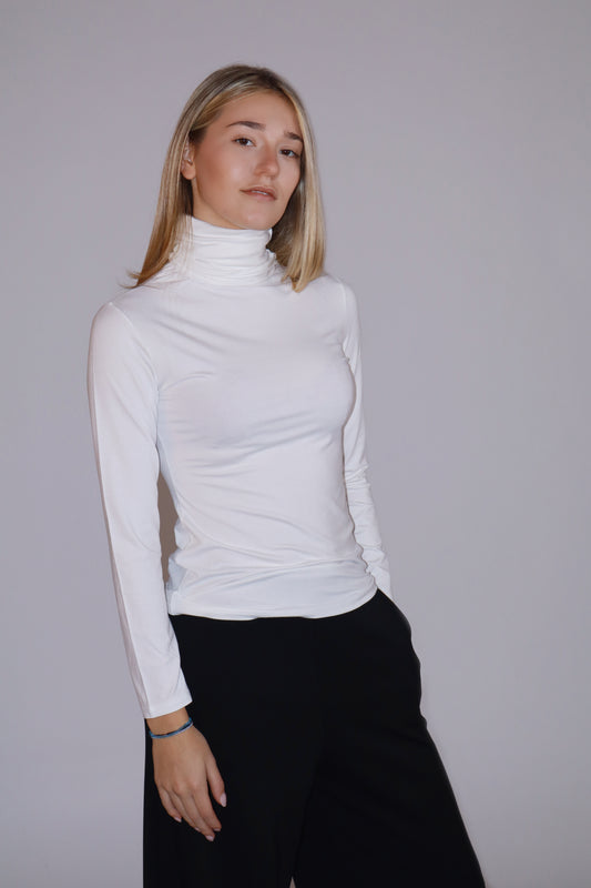 T-shirt collo alto manica lunga