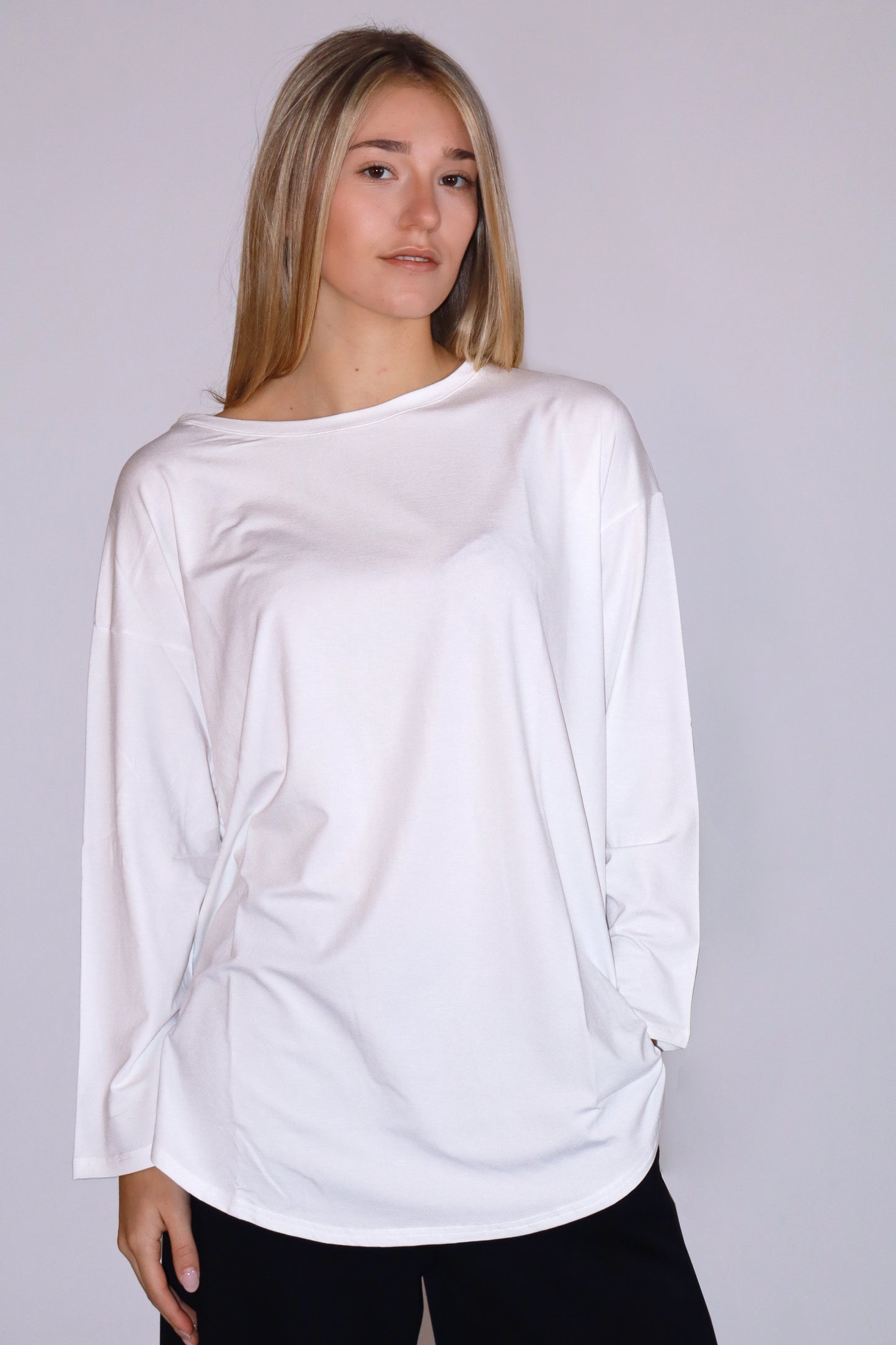 T-shirt over manica lunga