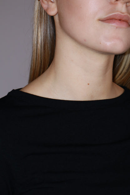 T-shirt manica lunga lanetta nera